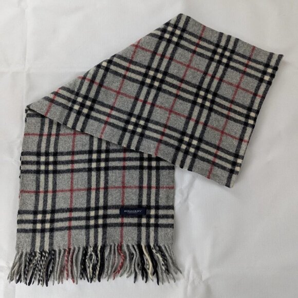 Vintage Burberry Unisex Classic Check Wool Scarf - Authentic – Great Condition - Picture 1 of 6